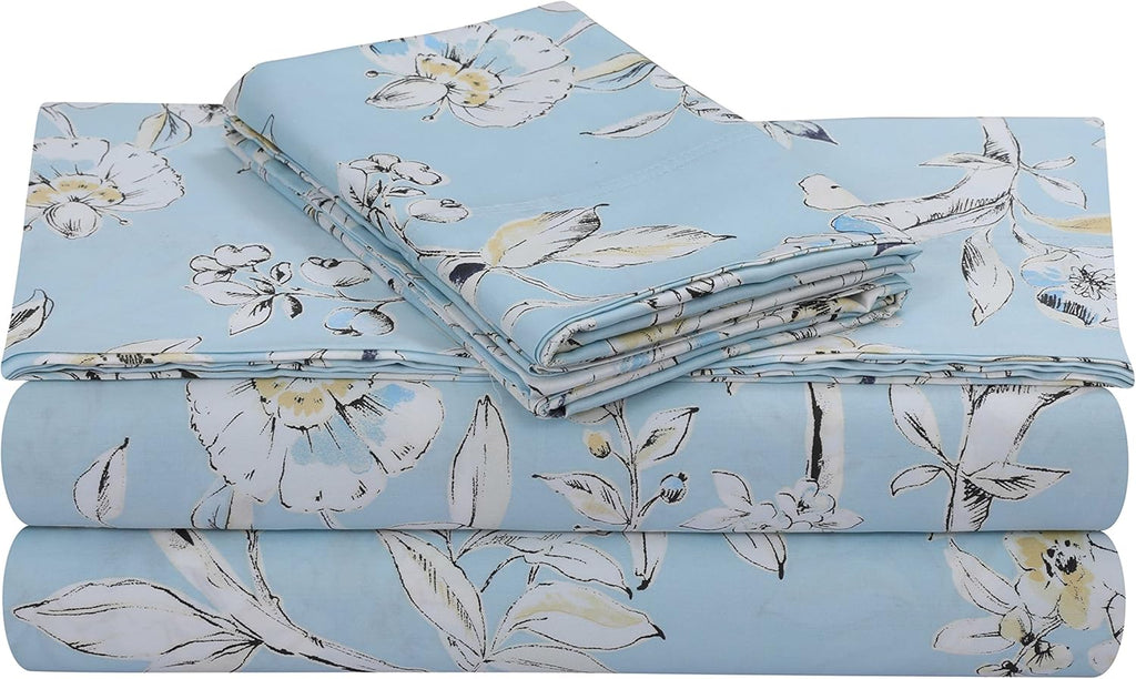 Cal King Cotton Printed Sheet Set C405