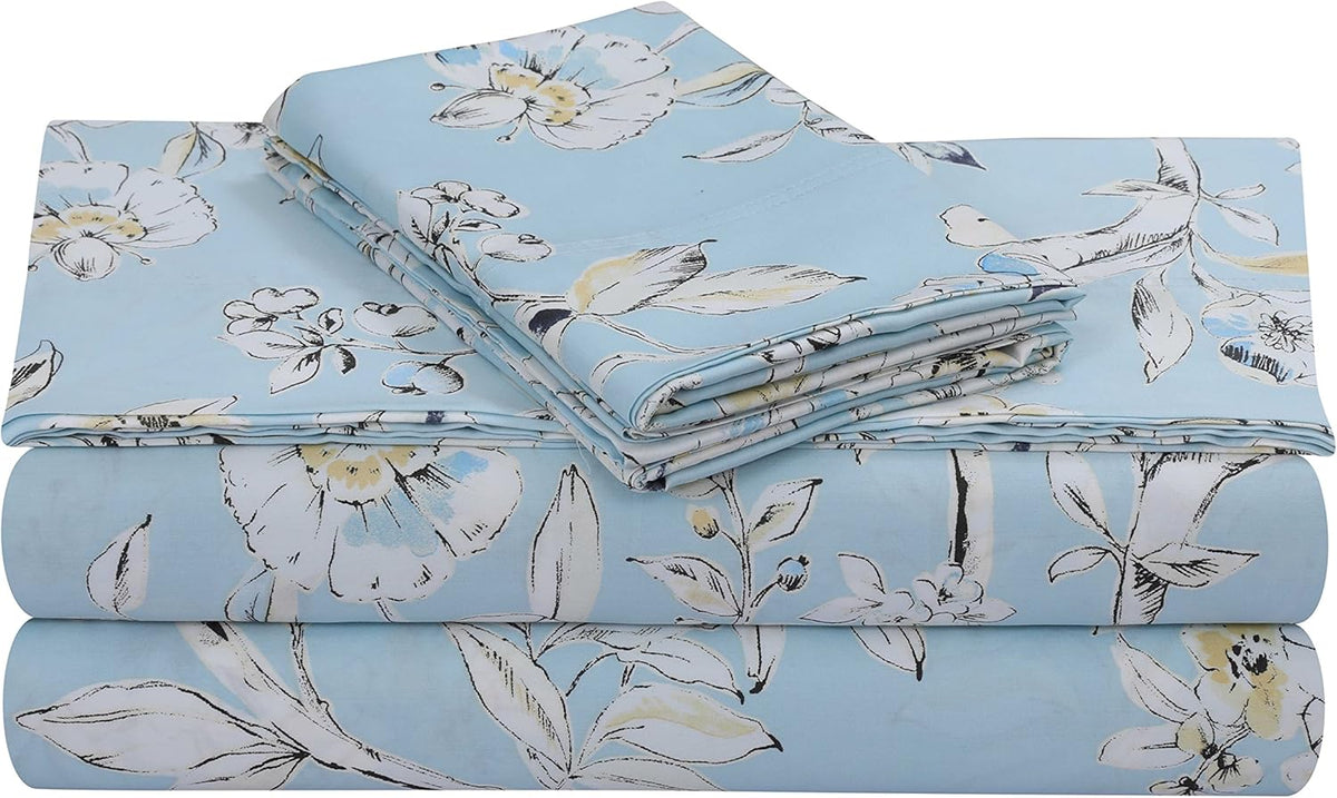 Cal King Cotton Printed Sheet Set C405