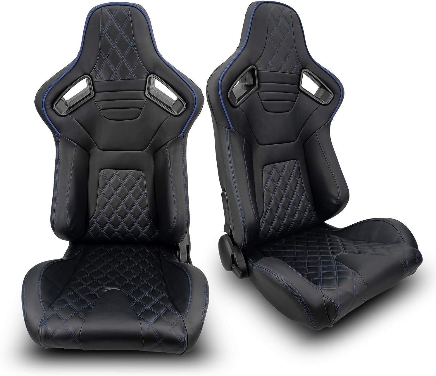 1 Pair Black PVC Racing Bucket Seats T161643