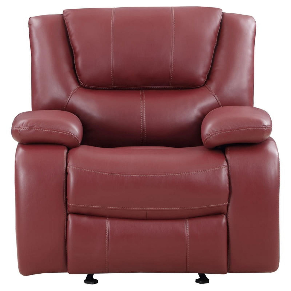 Red Faux Leather Glider Recliner E827273