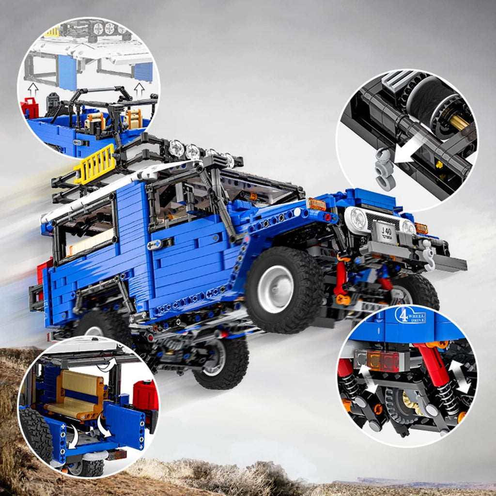Technic Off-Road FJ40 Building Set, 1:12 Scale Model Car Kit (2101 Pieces) T737