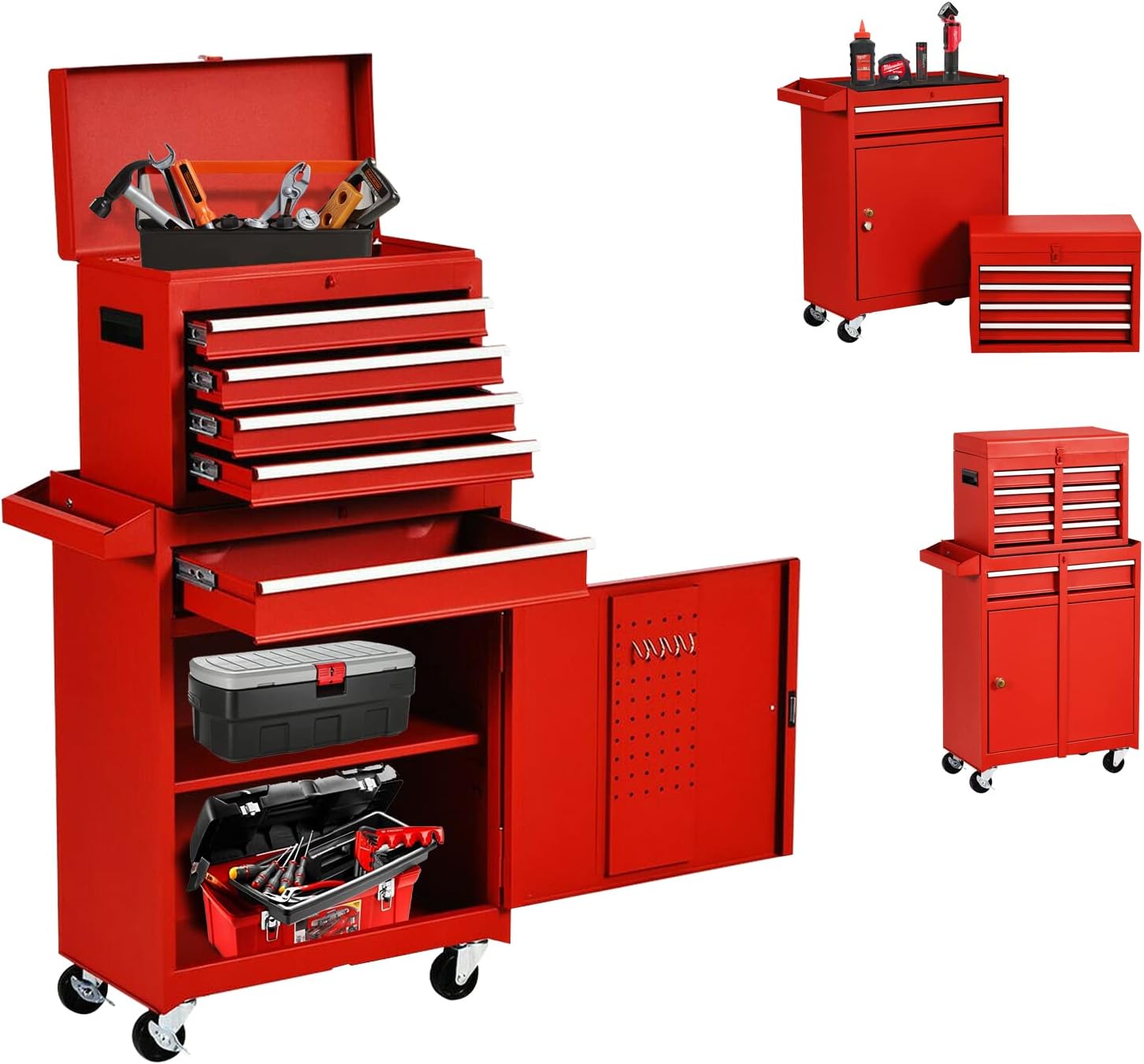 Black 5-Drawer Rolling Tool Chest with Wheels T43678