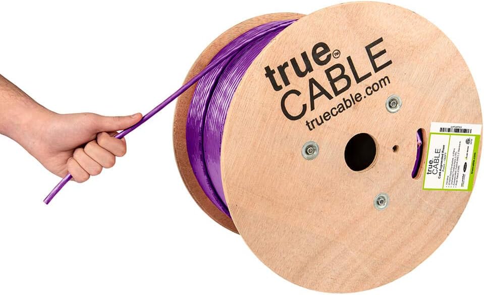 1000ft Red 23AWG 4 Pair Solid Bare Copper Bulk Ethernet Cable R7728