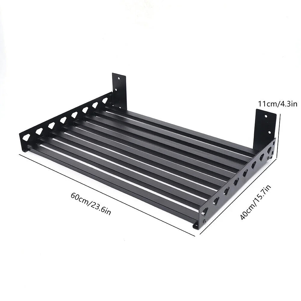 Wall-mounted Heavy Duty Microwave Oven Bracket Shelf Rack 4 Hook R842