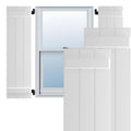 White Composite Board-n-Batten Shutters, Per Pair B351