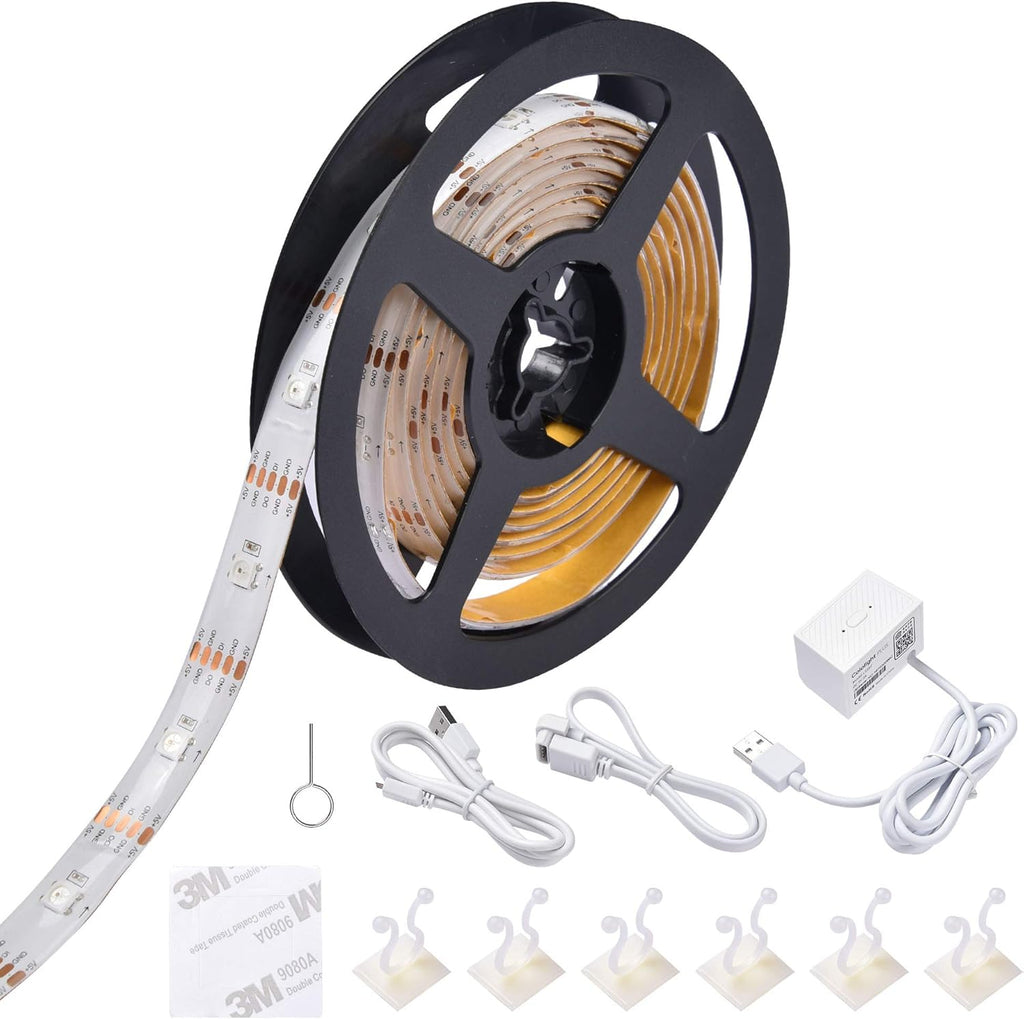 6.6 Ft WIFI Smart LED Strip Light Kit 5050 RGB Color Changing Pack of 2 O19109