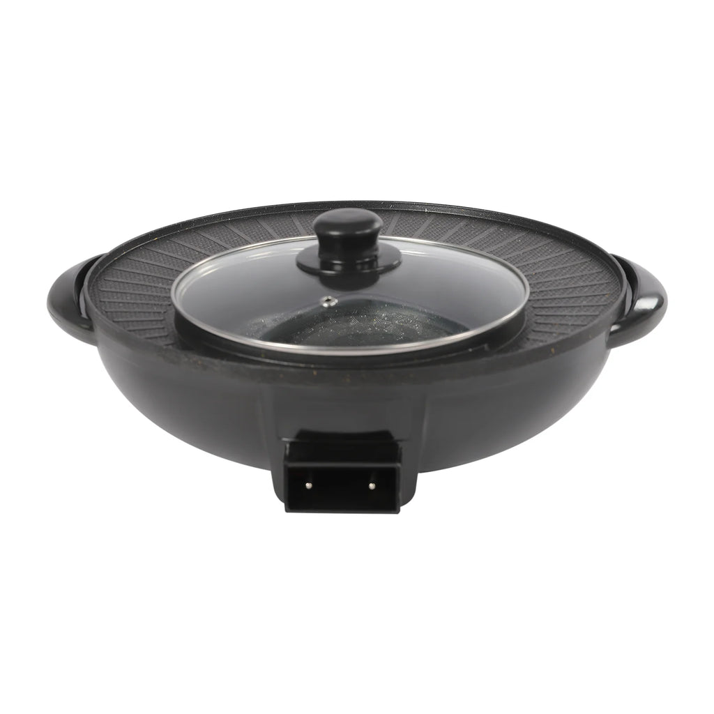 Circular Edition Hotpot Grill Combo Electric Non-stick Black P1592