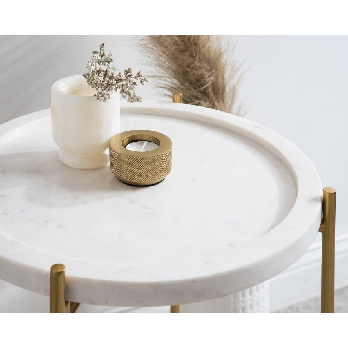 Natural Rustic and Black Side Table C975458
