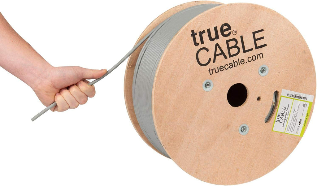 Cat6A Plenum Bulk Ethernet Cable, 1000ft, Green, 23AWG 4 Pair Solid Bare Copper, 750MHz, UTP O44716