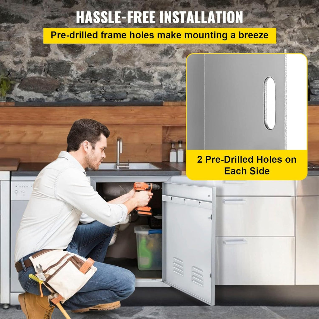 Stainless Steel Single Access Door with Vents Q18373