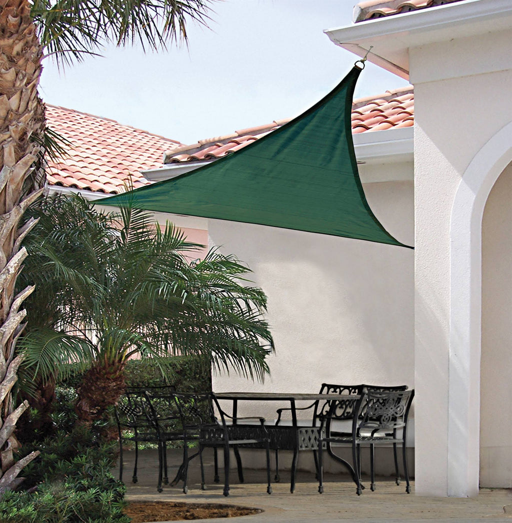 Triangle Sun Shade Sail, 16-Feet, Evergreen X346396