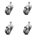 Set of 4 Swivel Caster with Wheels and Stem G5307
