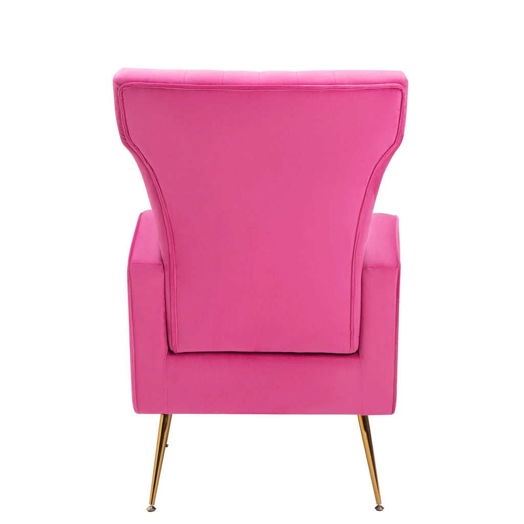 Velvet Wingback Accent Chair with Gold Legs N803281