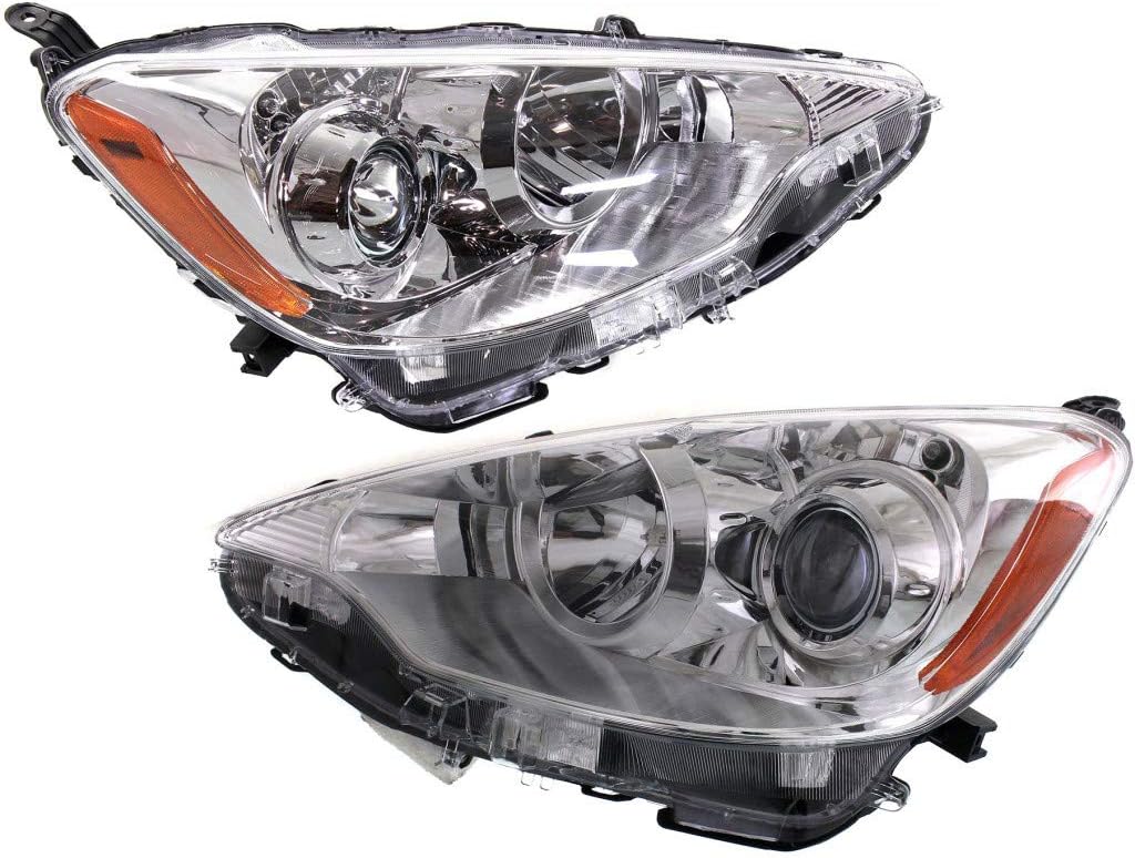 Headlight Assembly Pair for Toyota Prius-C 2012 2013 2014 A36439