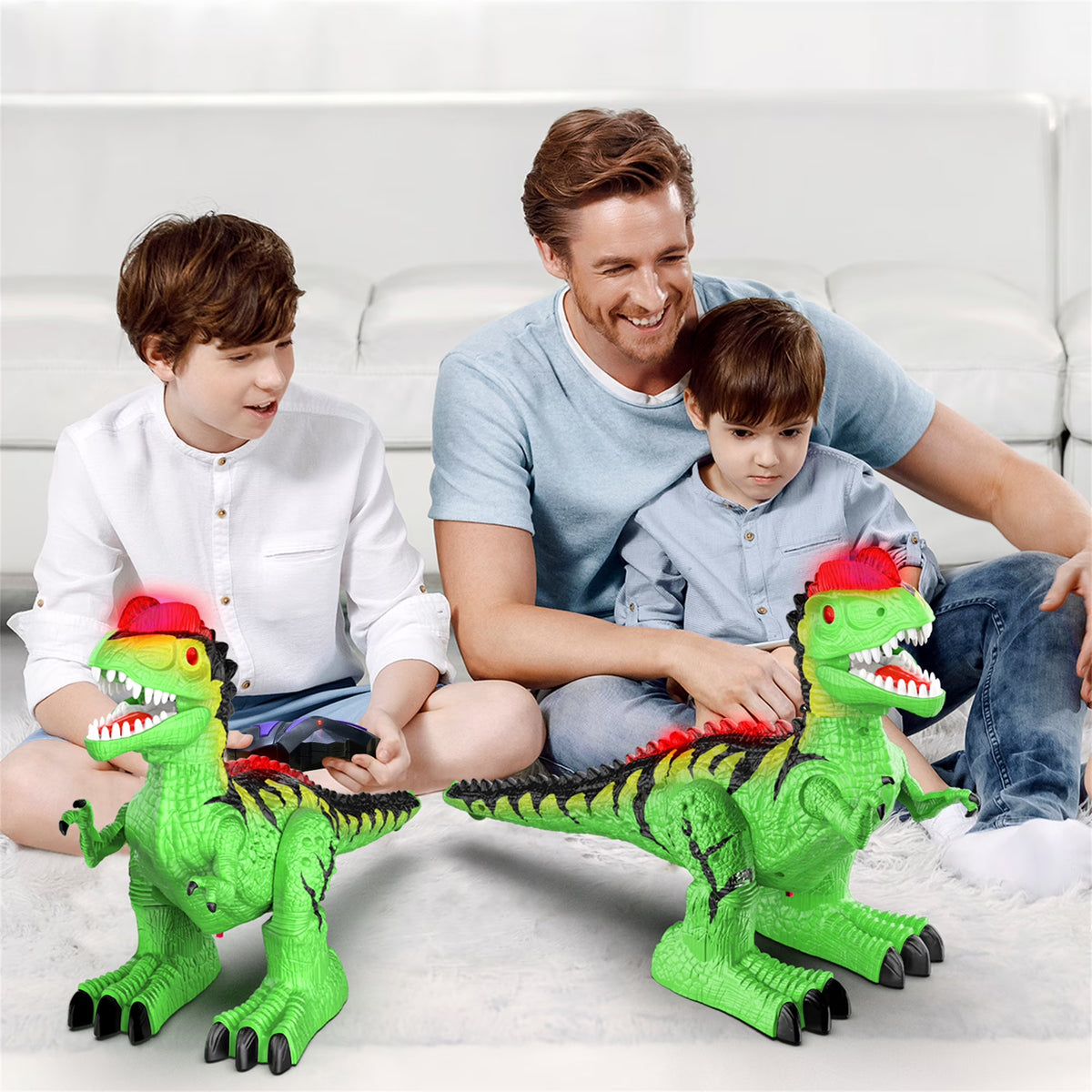 Green RC Giant Dinosaur Robot Toy with 360° Rotation B30913