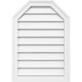 24x22W x 34x22H Octagonal Top Surface Mount PVC Gable Vent B672971