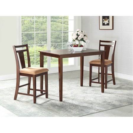 3 Piece Pub Table Set Cappuccino T3441