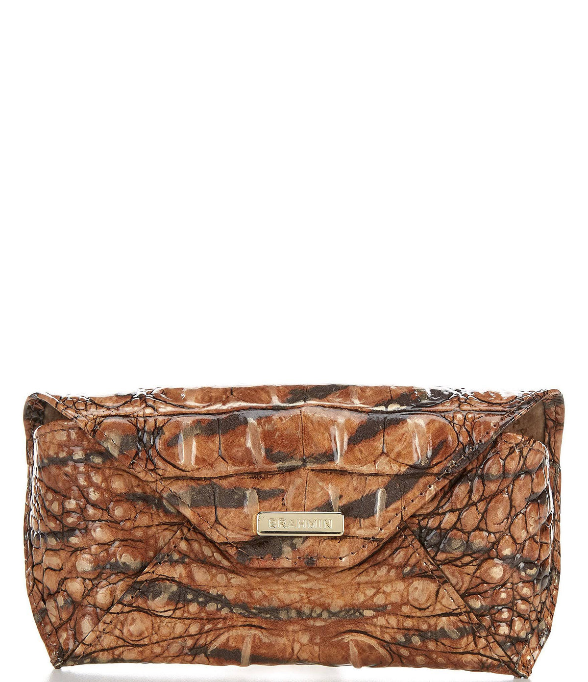 Crocodile Embossed Eyeglass Case W128