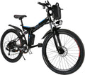 26'' Folding Electric Mountain Bike with Removable 36V 8AH Lithium-Ion Battery, 250W Motor U484