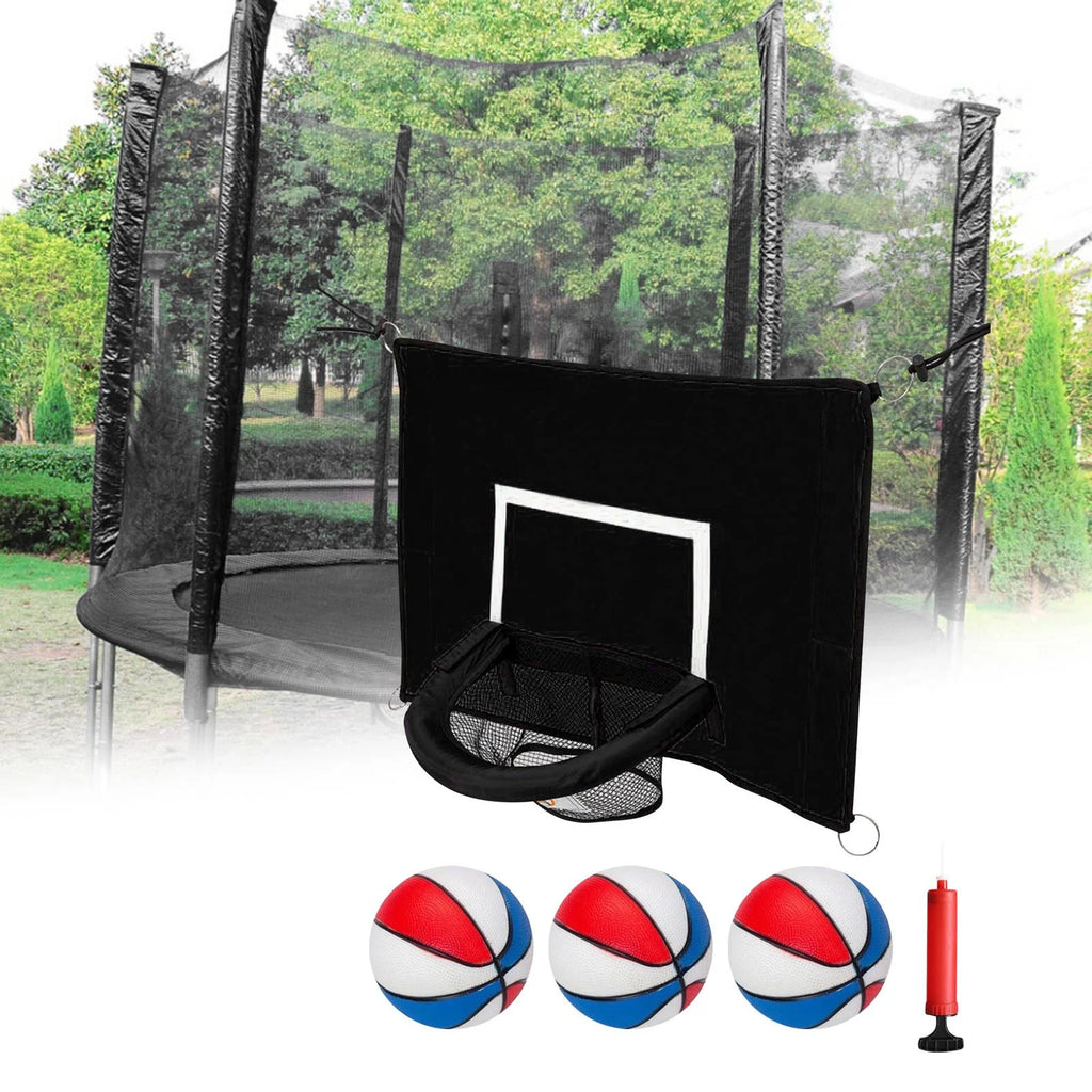 Adjustable Basketball Hoop with Net for Trampoline Y2833