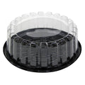 Plastic Round Cake Container Black/Clear, 100/Case F57687