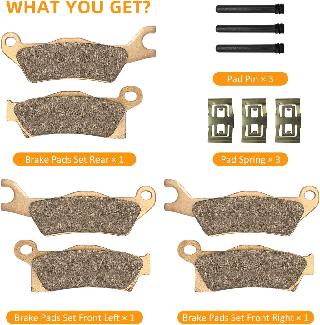 Front & Rear Sintered Brake Pads Pack of 2 (3 Sets) C257