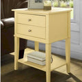 2 Drawer End Table Yellow Black R3563