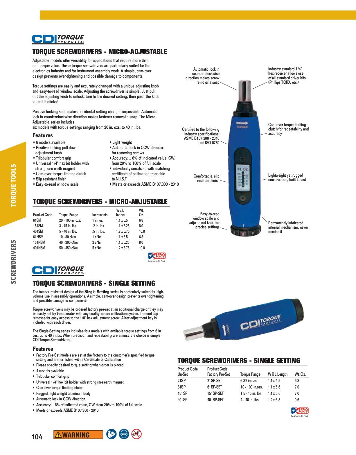 Micro Adjustable Torque Screwdriver V11436