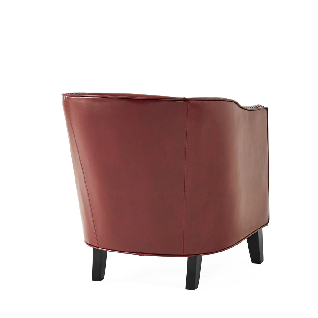 Red Bonded Leather Club Chair C252508