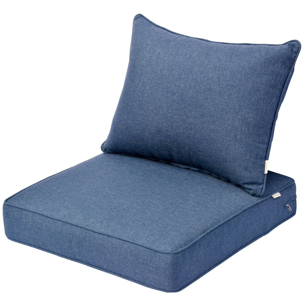 Back and Seat Cushion Set, 2-Piece Replacement Cushions for Deep Seating Patio Chair X352923