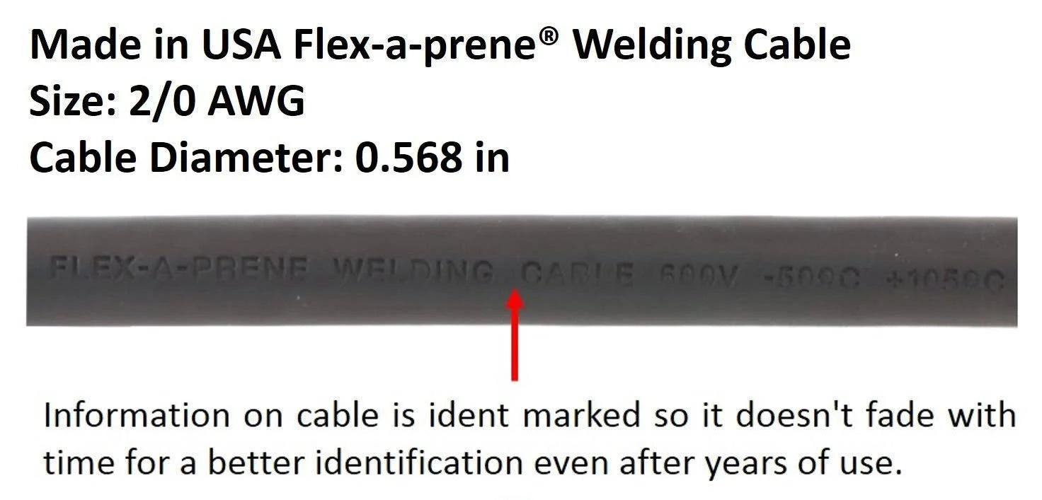 2/0 AWG Welding Leads Assembly Set with Dinse Connector V75292