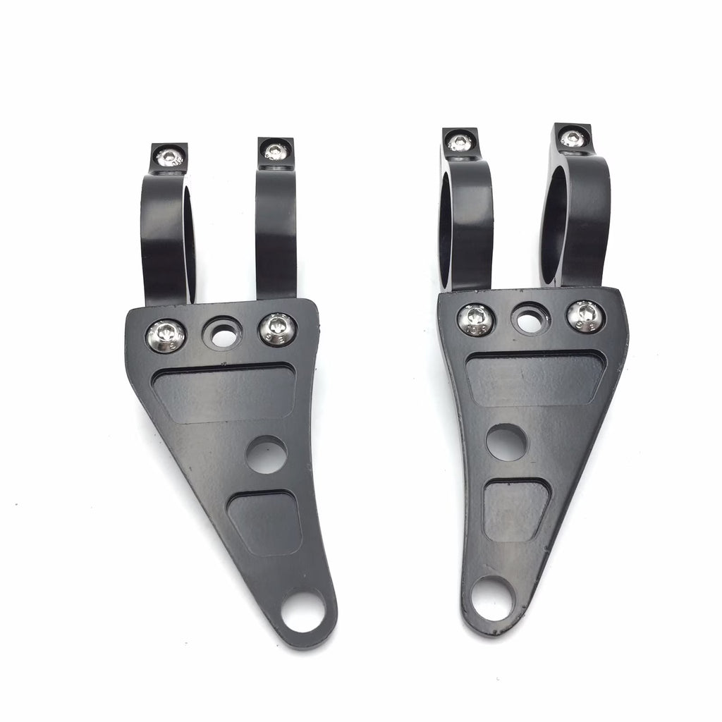 Black 35mm Turn Signal Clamps Headlight Mount Bracket Fork Ear Chopper Cafe Racer L194