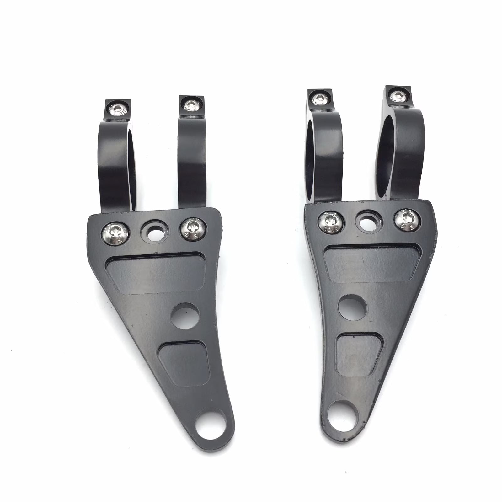 Black 35mm Turn Signal Clamps Headlight Mount Bracket Fork Ear Chopper Cafe Racer L194