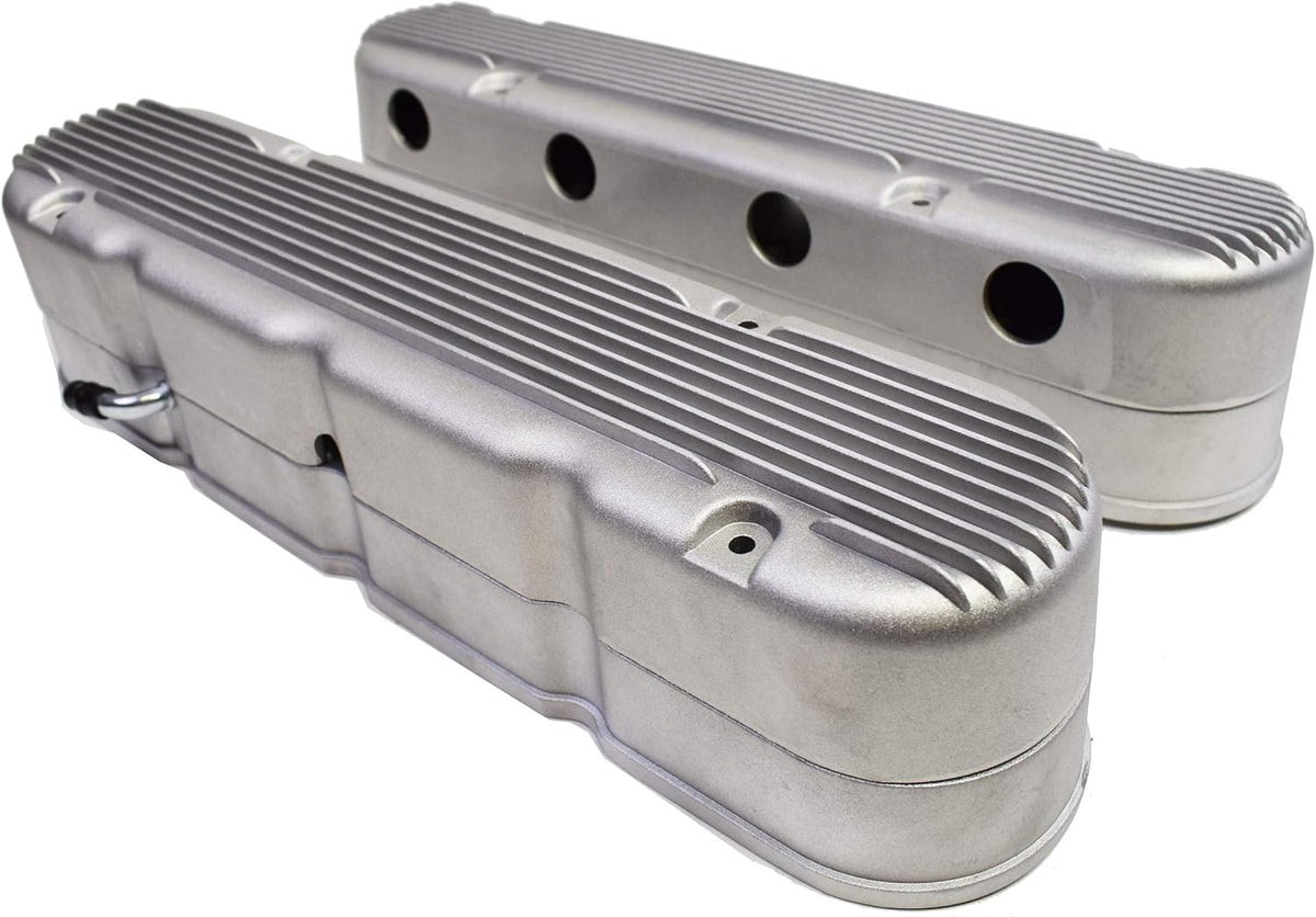 Polished Finned Cast Aluminum Valve Covers with Coil Mounts I80200