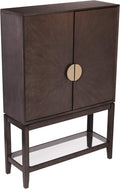 Gray Storage Hutch Bar Cabinet U366732