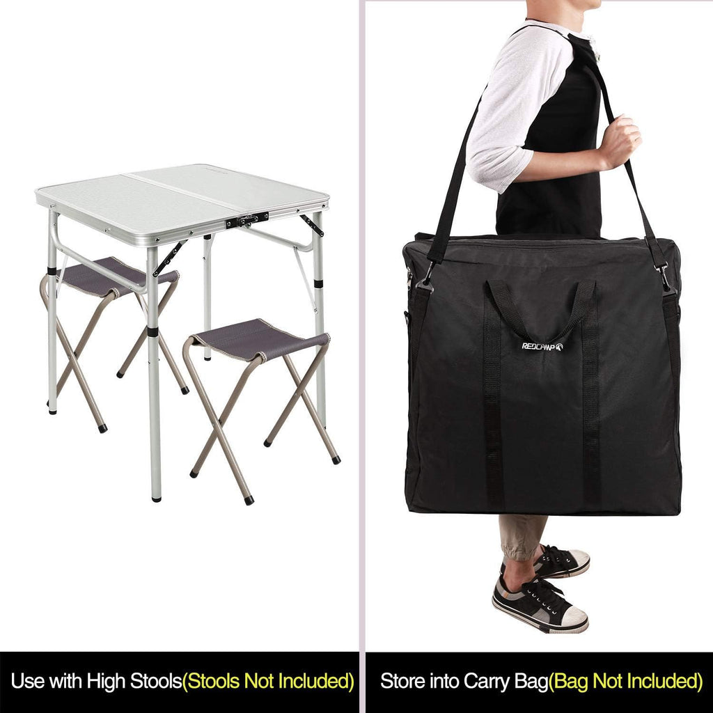 White 36 x 24 inch Aluminum Folding Camping Table S166