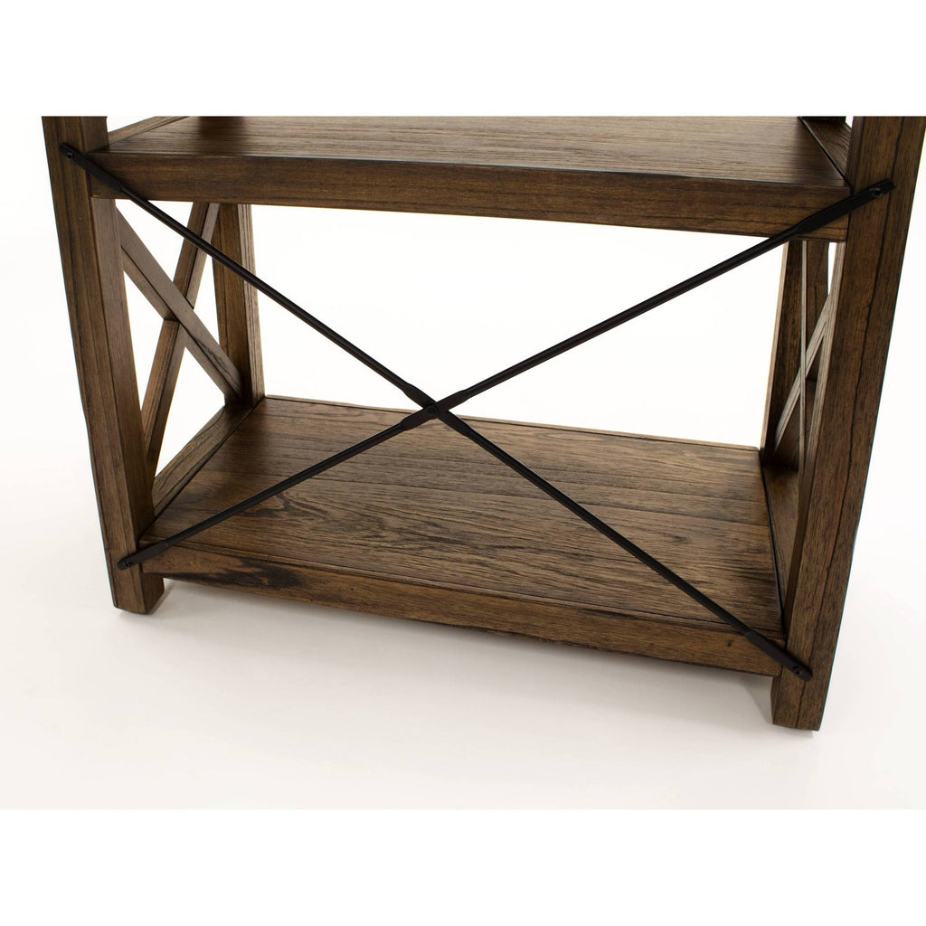 Chestnut Brown Four Shelf Tall Bookcase B314