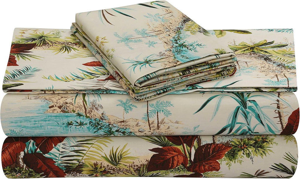 Cal King Cotton Printed Sheet Set C405