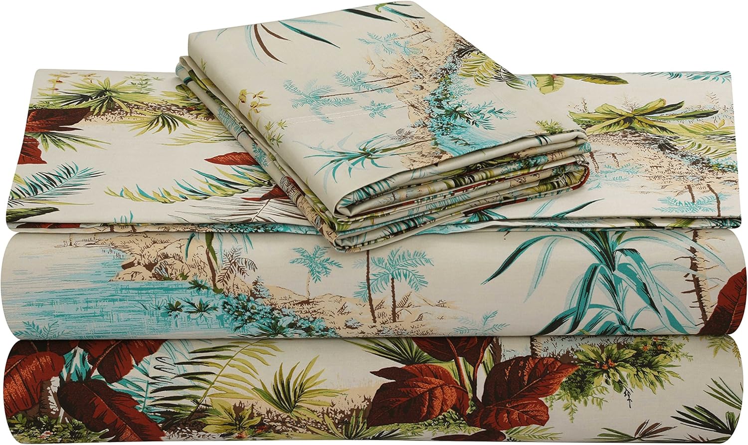 Cal King Cotton Printed Sheet Set C405