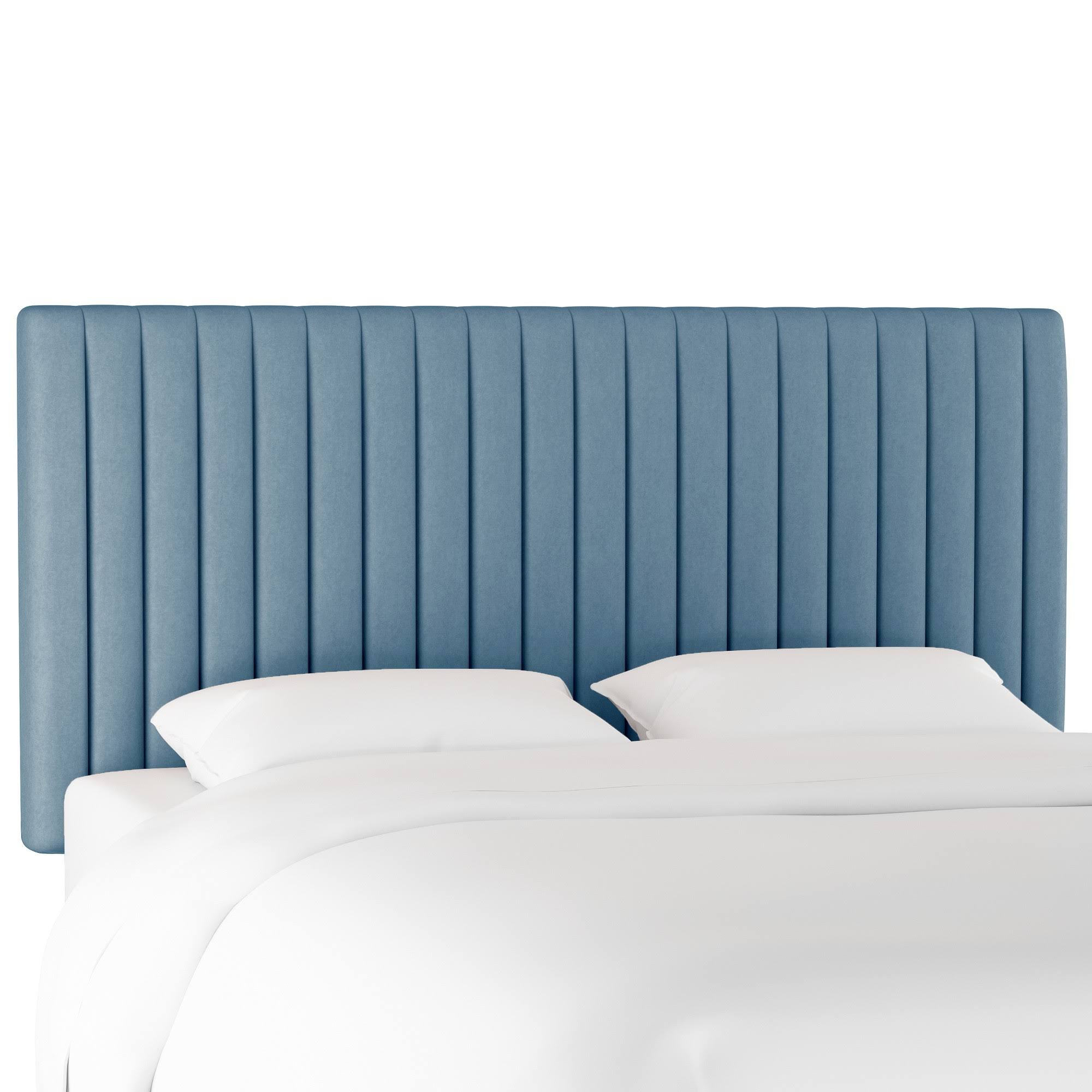 Light Blue Velvet Twin Headboard J741