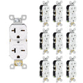 20Amp 250V 2 Pole 3 Wire White 10-Pack Wall Outlet Receptacle W31676