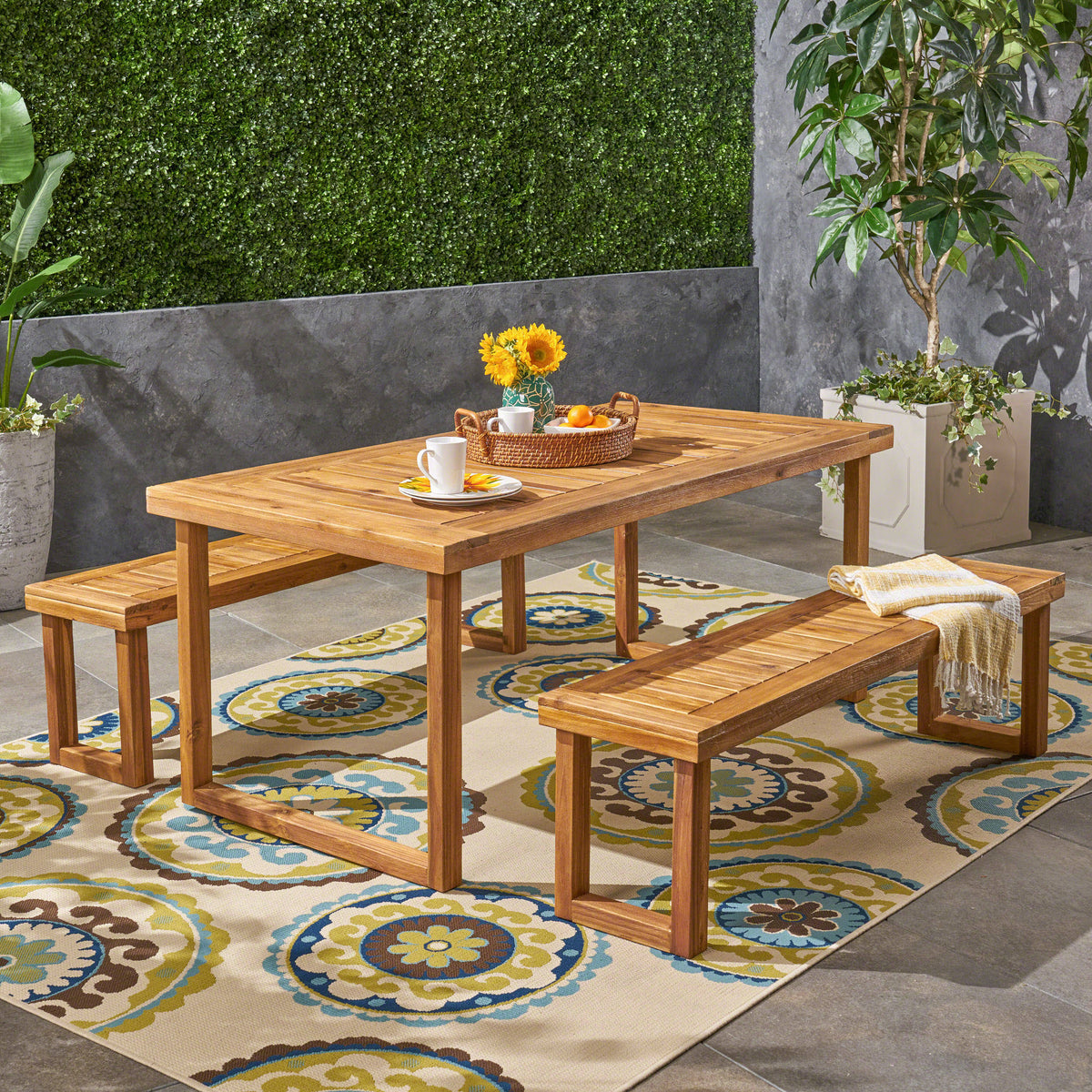 Natural Acacia Wood Picnic Set V858