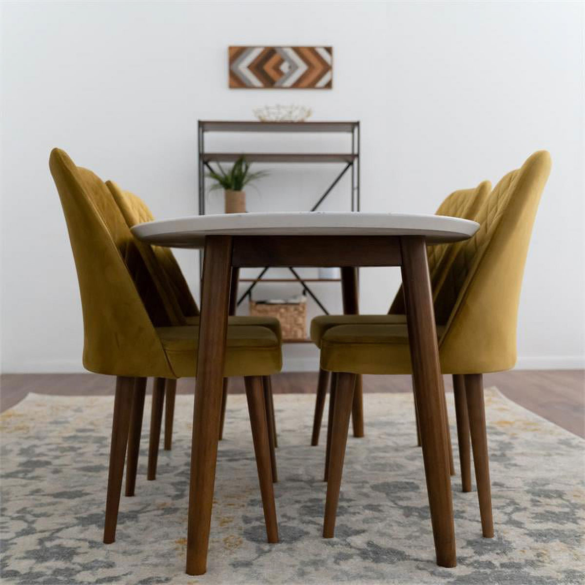 Mid Century Modern Dining Table Set for 4 N86715