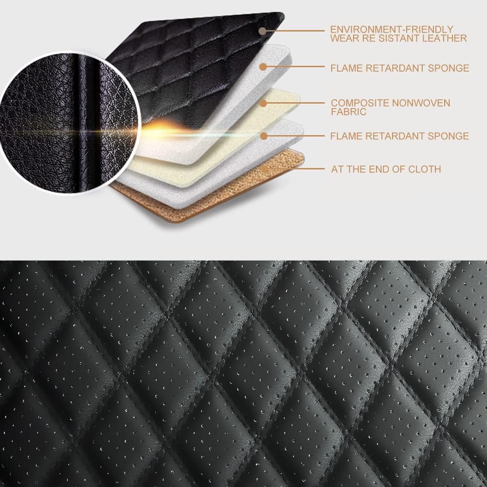 Faux Leather Car Seat Cover for 5 Seater D484