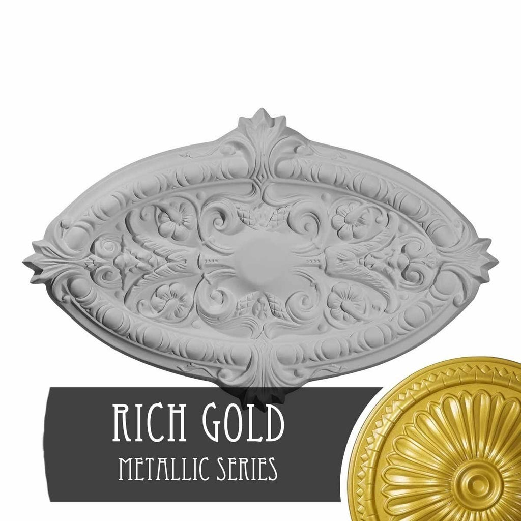 Hand-Painted Gold Ceiling Medallion L921444