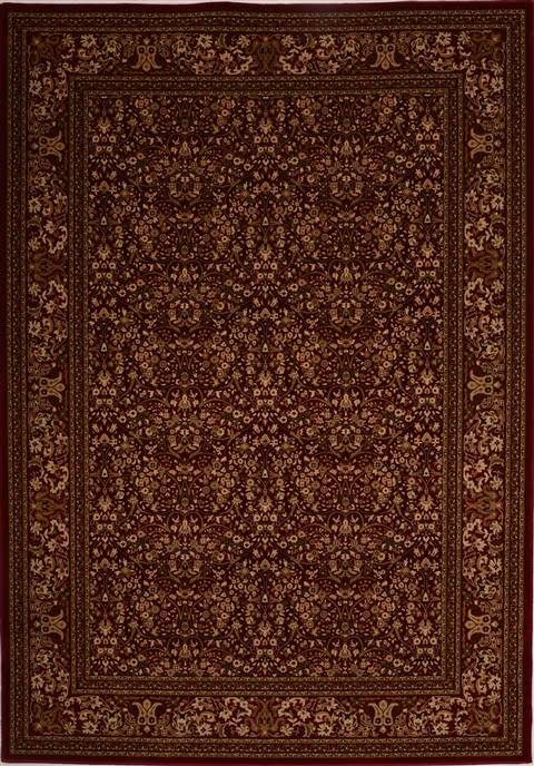 Red Rectangle 8x11 ft Synthetic Carpet L648390