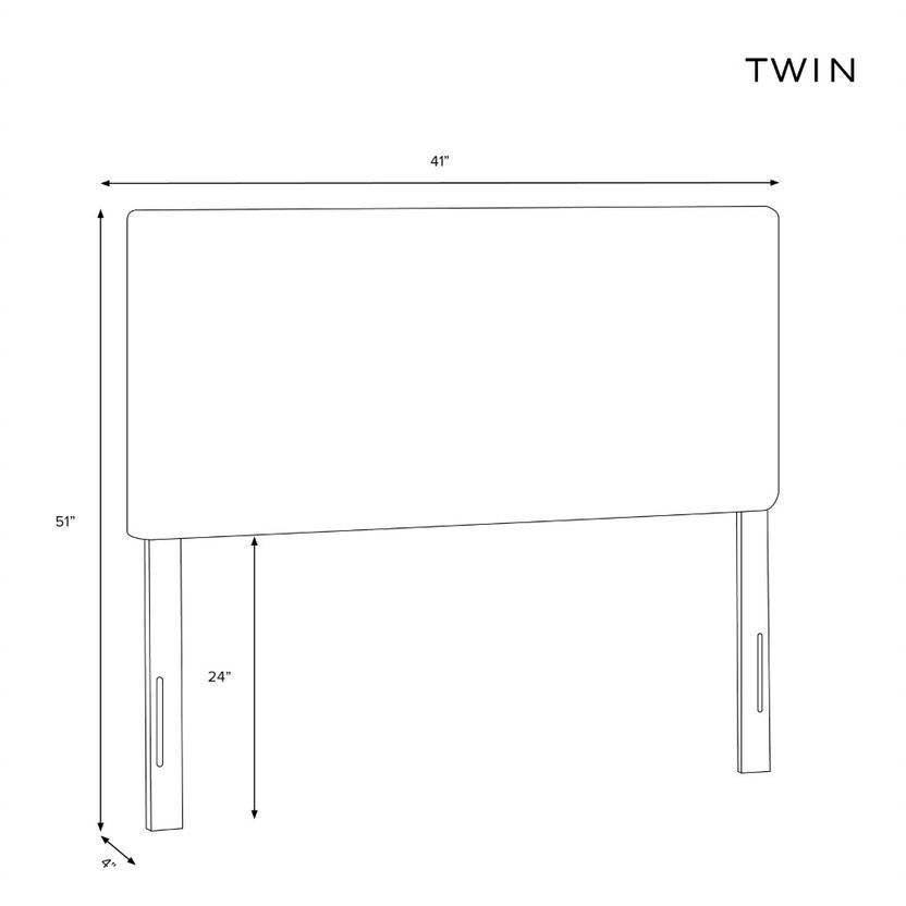 Light Blue Velvet Twin Headboard J741