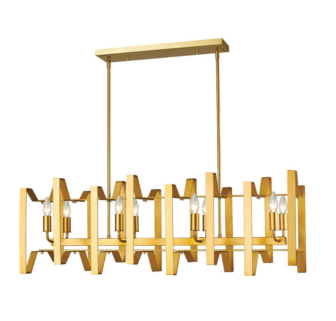 Polished Metallic Gold 8 Light Island Light X5369