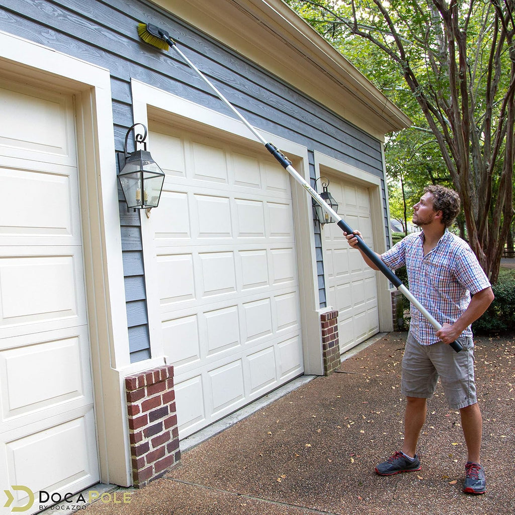 6-24 Foot Hard Bristle Brush Extension Pole with Telescopic Pole N512