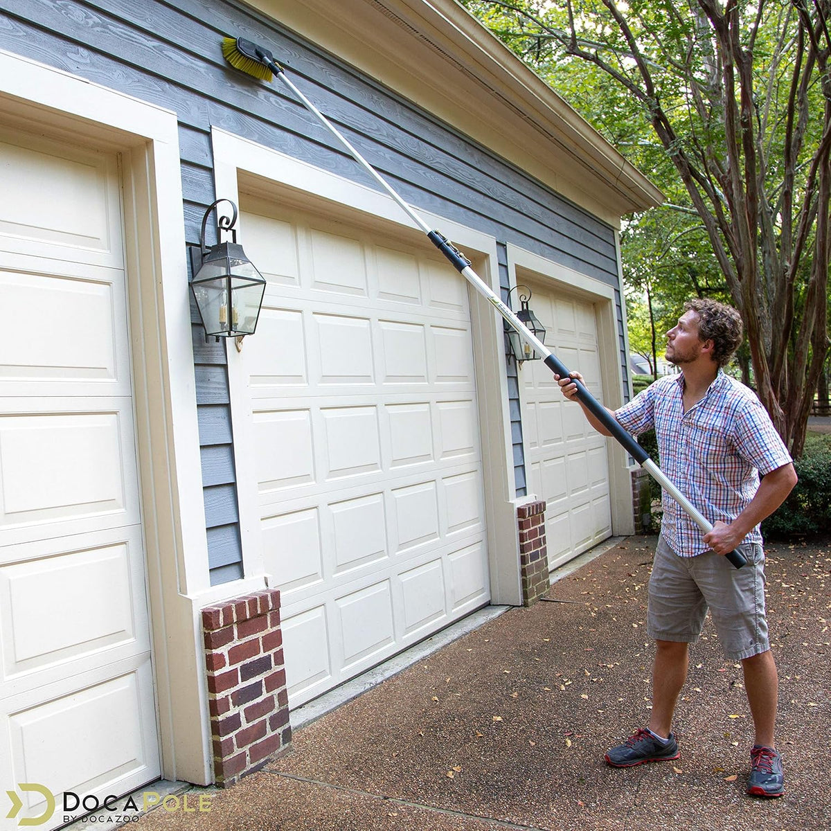 6-24 Foot Hard Bristle Brush Extension Pole with Telescopic Pole N512
